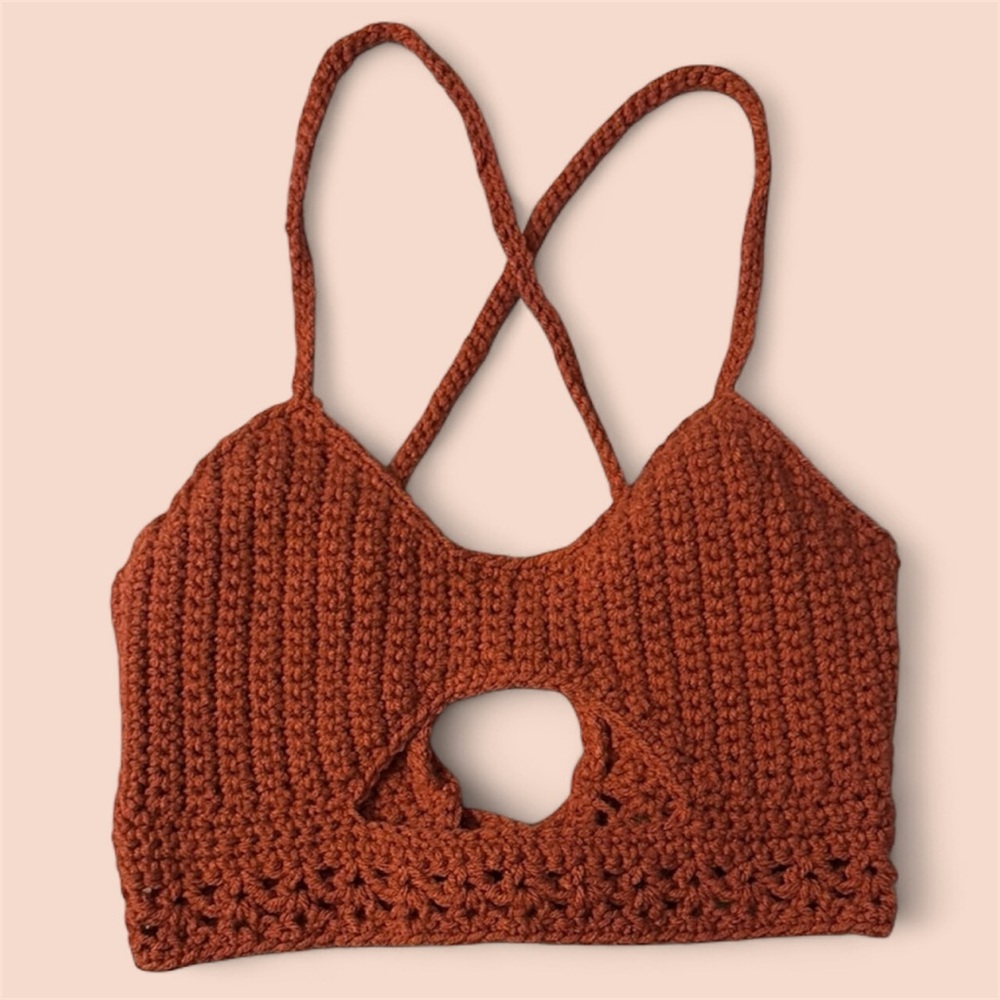 Handmade Crochet Sneak a Peek Crop Top